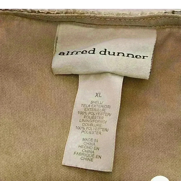 Alfred Dunner Tan and Brown 3/4 Sleeve Mesh Top With Sequin Detail Size … - Picture 6 of 9